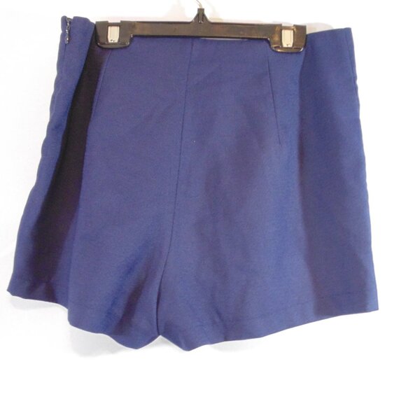 Esley Navy high waist cocktail shorts Size small lined side zip - Picture 2 of 4